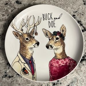 West Elm + Rachel Kozlowski Dapper Animal Buck & Doe Plate
